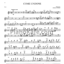 Ноты Duran Duran - Come undone (Переложение для флейты) - предпросмотр