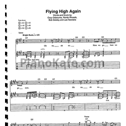 Ноты Ozzy Osbourne - Flying high again (Guitar Tabs & Voice) - предпросмотр