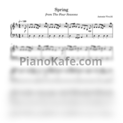 Ноты Антонио Вивальди - Spring (Легкое переложение) - предпросмотр