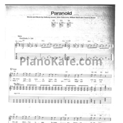 Ноты Black Sabbath - Paranoid (Guitar tabs & Voice) - предпросмотр