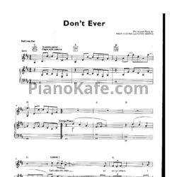 Ноты Missy Higgins - Don't ever - предпросмотр