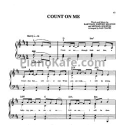 Ноты Whitney Houston - Count on me - предпросмотр