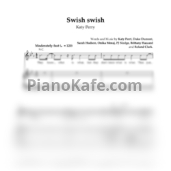 Ноты Katy Perry feat. Nicki Minaj - Swish swish - предпросмотр