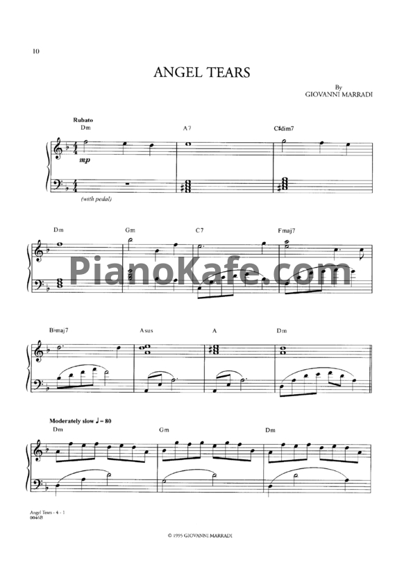 Ноты Giovanni Marradi - Angel tears - PianoKafe.com