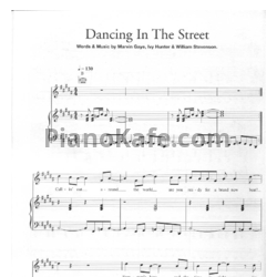 Ноты David Bowie - Dancing in the street - предпросмотр