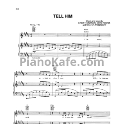 Ноты Barbra Streisand feat. Celine Dion - Tell him - предпросмотр