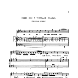 Ноты Генри Пёрселл - Celia has a thousand charms - предпросмотр