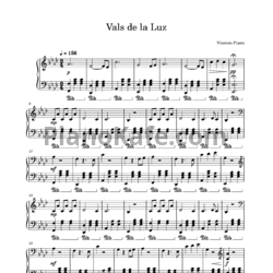 Ноты Vicenzo Piano - Vals de la Luz - предпросмотр