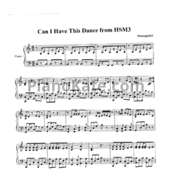 Ноты Zac Efron And Vanessa Hudgens - Can I have this dance - предпросмотр