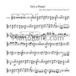 Ноты David Garrett - He's a pirate