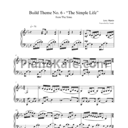 Ноты Jerry Martin - The simple life (Build theme No. 6) - предпросмотр