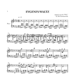 Ноты Abel Korzeniowski - Evgeni's waltz