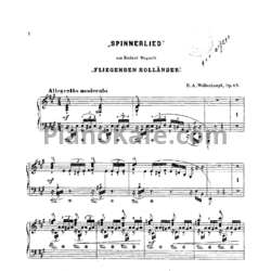 Ноты Герман Волленгаупт - Spinnerlied (Соч. 67) - предпросмотр