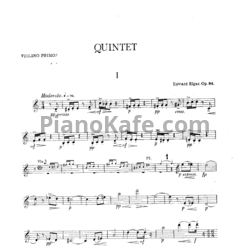 Ноты Эдуард Элгар - Фортепианный квинтет ля минор (Op. 84) - предпросмотр