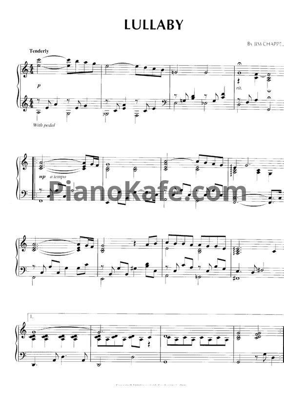 Ноты Jim Chappell - Lullaby - PianoKafe.com