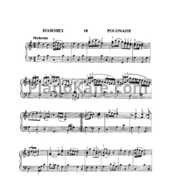 Ноты Леопольд Моцарт - Полонез - предпросмотр