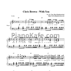 Ноты Chris Brown - With you - предпросмотр