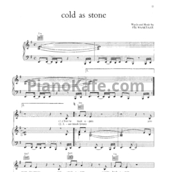 Ноты A-ha - Cold as stone - предпросмотр