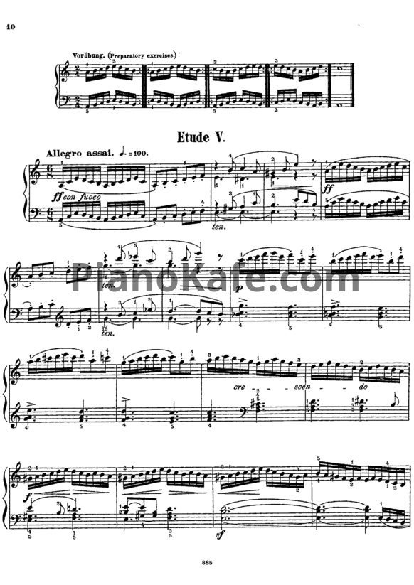 Ноты Альберт Лешгорн - Этюд (Соч. 169, №5) - PianoKafe.com