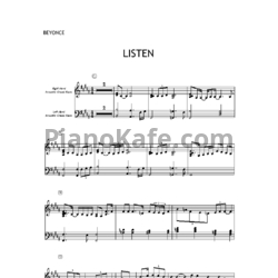 Ноты Beyonce - Listen - предпросмотр