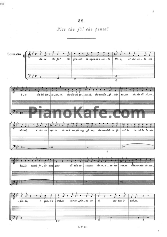 Ноты Георг Гендель - Кантаты для голоса, соло и баса. Часть 2 - PianoKafe.com