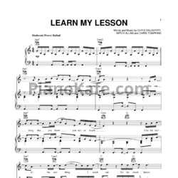 Ноты Daughtry - Learn my lessons - предпросмотр
