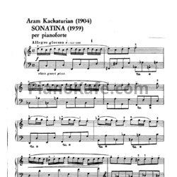 Ноты Арам Хачатурян - Сонатина - предпросмотр