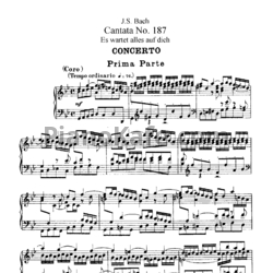 Ноты И. Бах - Кантата №187 "Es wartet alles auf dich" (BWV 187) - предпросмотр