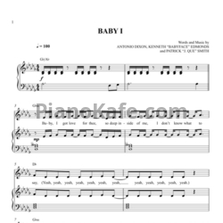 Ноты Ariana Grande - Baby I - предпросмотр