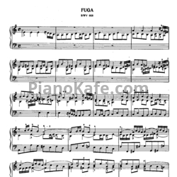 Ноты И. Бах - Фуга ля минор (BWV 958) - предпросмотр