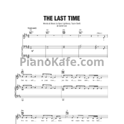 Ноты Taylor Swift feat. Gary Lightbody - The last time - предпросмотр