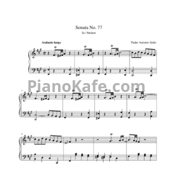 Ноты Antonio Soler - Sonata No. 77 in F# minor - предпросмотр