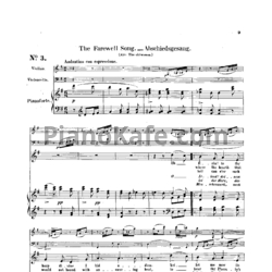 Ноты Л. В. Бетховен - "The farewell song" № 3 из сборника: "12 Ирландских песен" (12 Irish songs) (WOO 154/ 3) - предпросмотр