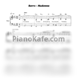 Ноты Madonna - Sorry (Piano cover) - предпросмотр