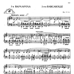 Ноты Антон Рубинштейн - Баркаролла №2 (Op. 45 bis) - предпросмотр