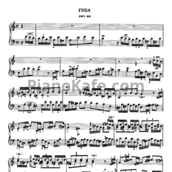 Ноты И. Бах - Фуга ля минор (BWV 959) - предпросмотр