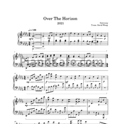 Ноты Yiruma - Over the horizon - предпросмотр