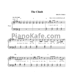 Ноты Miley Cyrus - The climb - предпросмотр