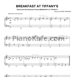 Ноты Henry Mancini - Breakfast at Tiffany's - предпросмотр