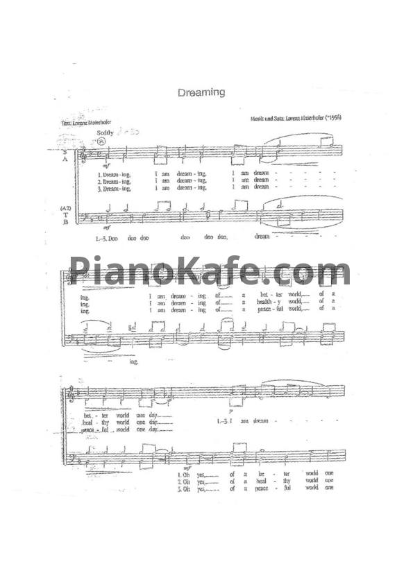Ноты Lorenz Maierhofer - Dreaming - PianoKafe.com