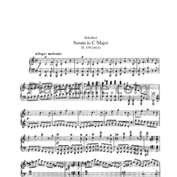 Ноты Франц Шуберт - Соната ля мажор (D. 279) - предпросмотр
