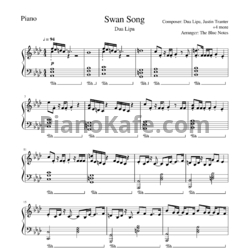 Ноты Dua Lipa - Swan song - предпросмотр