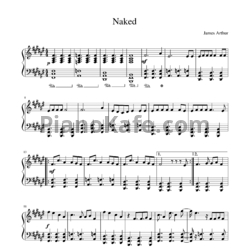 Ноты James Arthur - Naked - предпросмотр