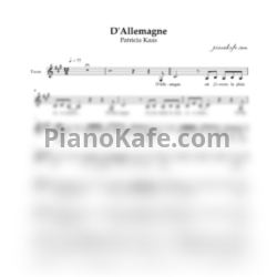 Ноты Patricia Kaas - D'allemagne (Вокальная партия) - предпросмотр
