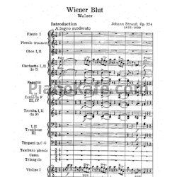 Ноты Иоганн Штраус (сын) - Вальс "Венская кровь" (Op. 354) - предпросмотр