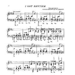Ноты George Gershwin - I got rhythm - предпросмотр