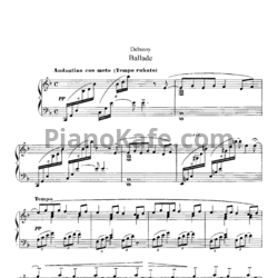 Ноты Claude Debussy - Ballade - предпросмотр