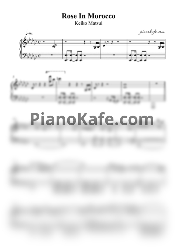 Ноты Keiko Matsui - Rose in Morocco - PianoKafe.com