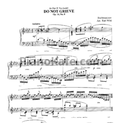 Ноты Сергей Рахманинов - Do not grieve (Op. 14, №8) - предпросмотр