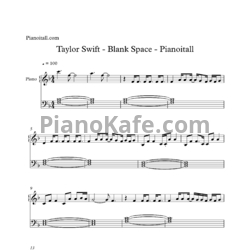 Ноты Taylor Swift - Blank space (Версия 2) - предпросмотр
